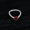 OLIO E ACETO Sterling Silver Moonstone/Lapis Lazuli/Red Snakeskin Jade Crown Ring OLIO-OA13F05-YH Red